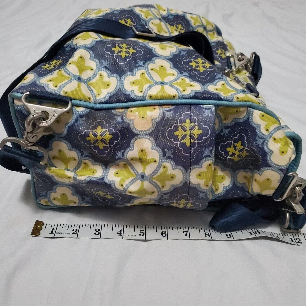 Petunia Pickle Bottom Baby Chic Diaper Bag Backpack Paisley Blue Green